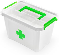 Behälter, Antibakterieller Erste-Hilfe-Kasten 6,5l, Griff + Organizer 30x20cm