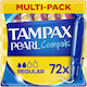 Tampoane Tampax Regular Compak Pearl cu Aplicator pentru Flux Normal 72 Bucăți [4 Pachete X 18 Bucăți]