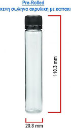 Pre-rolled acrylic tube with cap (king size)