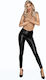 Noir Handmade Wetlook Leggings Schwarz