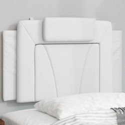 vidaXL LED Headboard Cushion Faux Leather White...