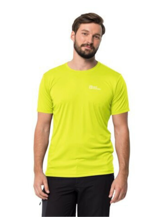 Jack Wolfskin Herren Sport T-Shirt Kurzarm Gelb