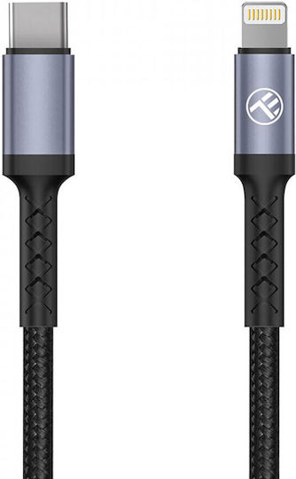 Tellur Редовна USB-C към Lightning кабел 18W Черен 1м