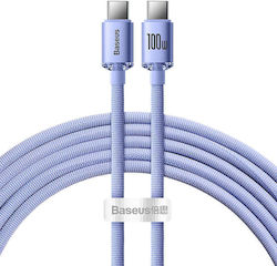 Baseus Charging USB 2.0 Cable USB-C male - USB-C 100W Blue 1.2m (CAJY000605)