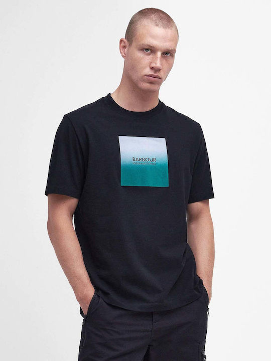 Barbour T-shirt Bărbătesc cu Mânecă Scurtă Black