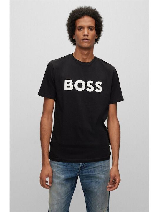 Hugo Boss Ανδρικό T-shirt Κοντομάνικο Μαύρο