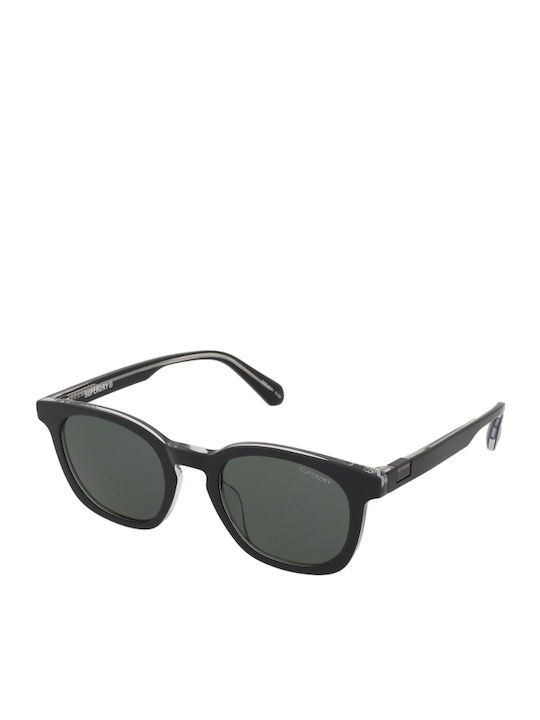 Superdry Unisex Sunglasses with Black Plastic Frame and Green Lens 21220