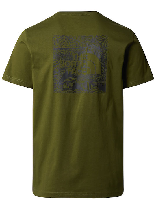 The North Face Redbox Celebration Tricou pentru bărbați cu mâneci scurte Forest Olive
