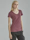 Admiral Seker Women's Athletic T-shirt with V Neckline Coffee