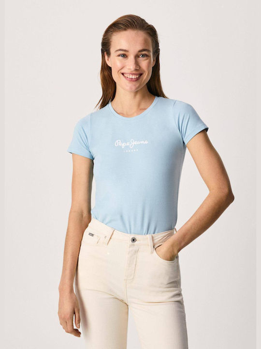Pepe Jeans Women's Summer Blouse Short Sleeve Blue