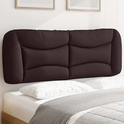 vidaXL LED Bed Headboard Fabric Dark Brown 120x...