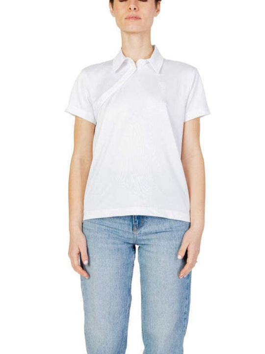 Blauer Damen T-Shirt Weiß