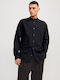 Long-sleeved Linen Shirt Black