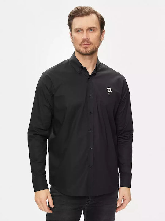 Karl Lagerfeld Langärmlig Hemd Black
