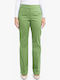Women's Fabric Trousers Green 2411131063200.002-Green