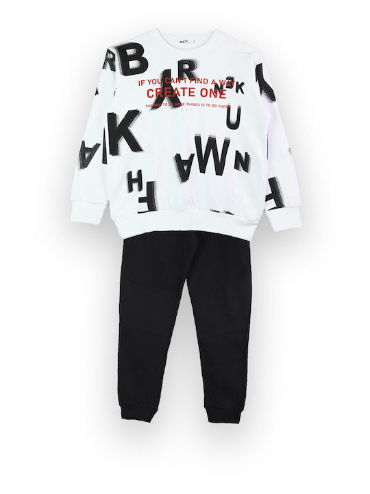 Nek Kids Wear Kinder Sweatpants Set - Jogginganzug White 2Stück