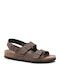 Flache Sandalen für Damen in Braun Farbe