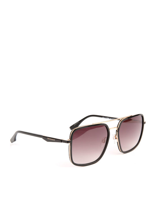 Trussardi Bărbătești Ochelari de soare cu Negru Cadru și Burgundy Degrade Lentilă