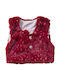 Kids' Fur Sleeveless Bordeaux