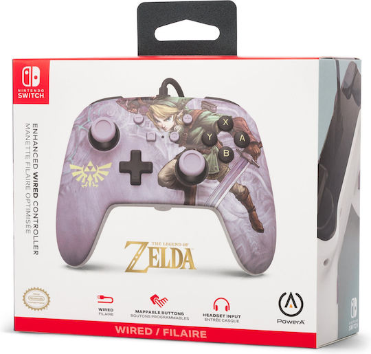 PowerA Valiant Link Ενσύρματο Gamepad για Switch Γκρι