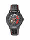 Pierre Lannier Herrenuhr 43mm Automatisch mit Schwarz Lederarmband