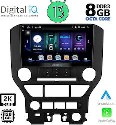 Digital IQ Car-Audiosystem für Ford Mustang 2015-2020 (Bluetooth/USB/AUX/WiFi/GPS/Apple-Carplay/Android-Auto) mit Touchscreen 9"