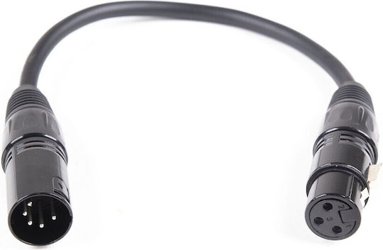 Master Audio XLR Cable Male to XLR Female Black 1m 60105-005