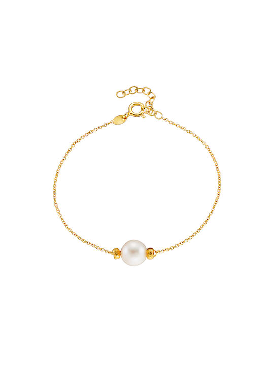 Loisir Bracelet Bracelet made of Silver Gold Plated with Pearls