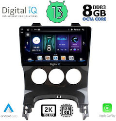 Digital IQ Sistem Audio Auto pentru Peugeot 3008 2008-2016 cu A/C (Bluetooth/USB/AUX/WiFi/GPS/Apple-Carplay/Android-Auto) cu Ecran Tactil 9"