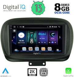 Digital IQ Car-Audiosystem für Fiat 500X 2014> (Bluetooth/USB/AUX/WiFi/GPS/Apple-Carplay/Android-Auto) mit Touchscreen 9"