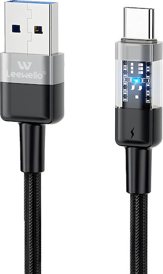 Leewello Cablu USB 2.0 USB-C Masculin - USB-A Negru 1m 783219-Negru