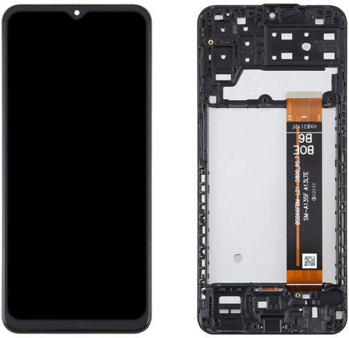 Οθόνη mit Touch-Mechanismus und Rahmen für Galaxy A13 (Schwarz)