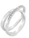 Xryseio Ring with Diamond made of White gold 18K