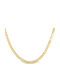 Drandakis Silver Chain Neck Gold-plated Thin Thickness 4mm and Length 60cm