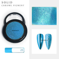 Solid Chrome Pigment Decorating Powder for Nails in Blue Color