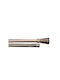 To megalo pazari Extendable Metallic Curtain Pole Double with Rod Φ28mm 160-300cm Bronze