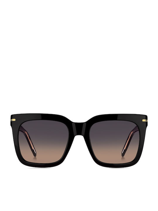 Boss Women's Sunglasses with Black Plastic Frame and Multicolour Gradient Lens BOSS 1656/S 807/PR