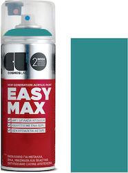 Cosmos Lac Spray Primer Easy Max Acrylic High Temperature with Satin Effect Turquoise RAL5018 Turquoise Blue 400ml