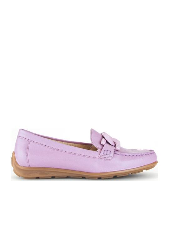 Gabor Δερμάτινα Γυναικεία Loafers σε Μωβ Χρώμα