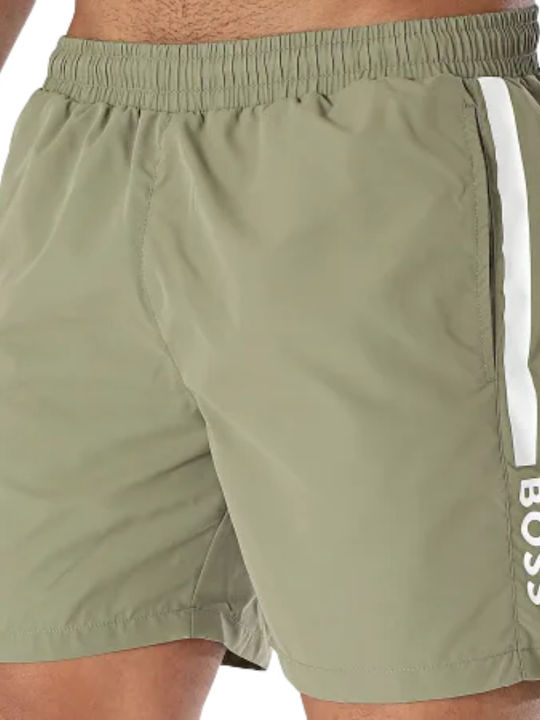 Hugo Boss Herren Badebekleidung Shorts Khaki