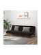 Dreisitzer Sofa Bett Samt Schwarzes 200x100x69cm