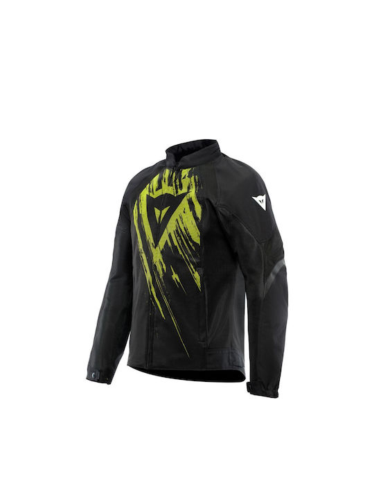 Dainese Herosphere Air Tex Vară Bărbătesc Jachetă de Motocicletă Black/Fluo Yellow