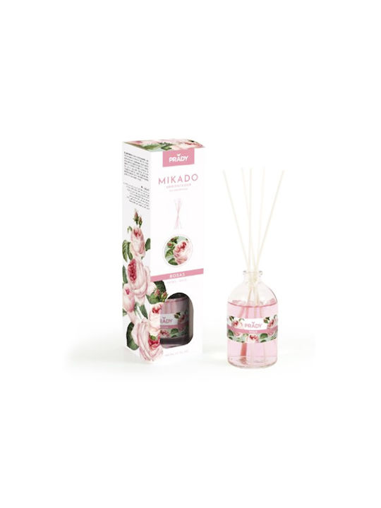Prady Micado Парфюмиран ароматизатор за стая с пръчици 100ml Rose 08701