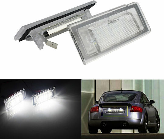Diederichs License Plate Lights LED Audi TT 1999 2006 Set of 2 Pieces