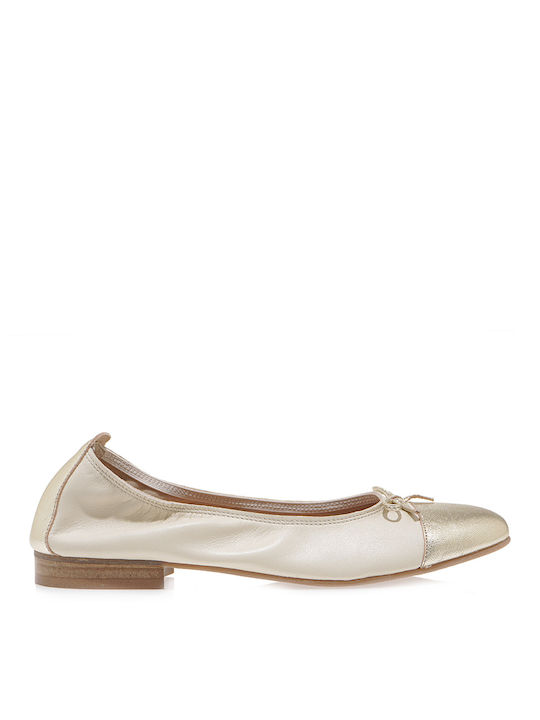 WeDo Shoes Leather Ballerinas White