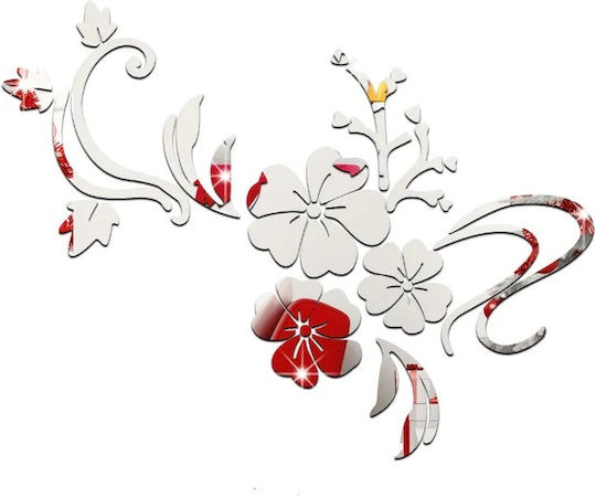 Oglinzi acrilice autoadezive pentru design interior și decor, model decorativ de flori 60 X 80 Cm, oferte originale