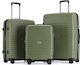 Lavor Travel Suitcases Hard Green with 4 Wheels