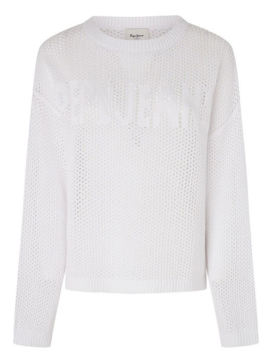 Pepe Jeans Women's Long Sleeve Pullover White
