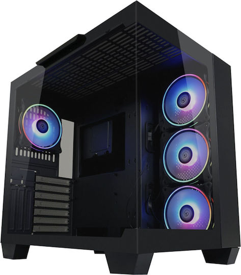 LC-Power 809B Gaming Middle Tower Carcasă Calculator cu Fereastră Laterală și Iluminare RGB Dark Storm_X
