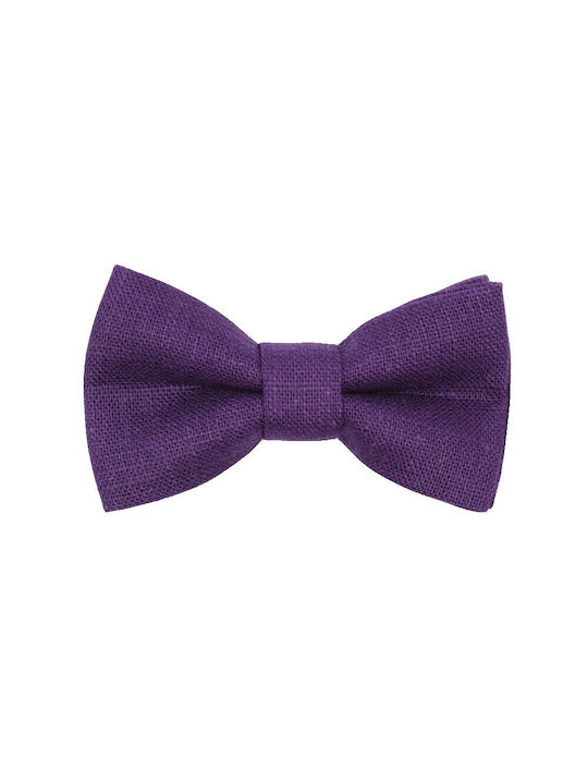 Kids Fabric Bow Tie Μονόχρωμο Purple